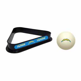 LA Chargers Cue Ball & Ball Rack, 773-1036