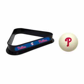 Philadelphia Phillies Cue Ball & Ball Rack, 773-2029