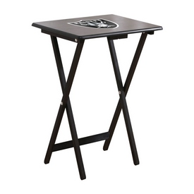 Las Vegas Raiders 4 Tv Trays With Stand, 86-1010