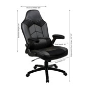 Oversized Video Gaming Chair Black/Black, 134-8001