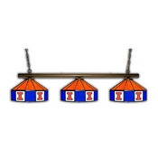 University of Illinois 3 Shade Glass Lamp, 333-3228