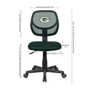 Green Bay Packers Green Task Chair, 496-1001