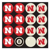 University of Nebraska Home VS Away Billiard Ball Set, 50-4010