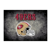 San Francisco 49ers 4'x6' Distressed Rug, 522-5005
