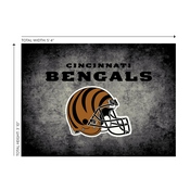 Cincinnati Bengals 4'x6' Distressed Rug, 522-5023