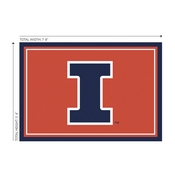 Unversity of Illinois 6x8 Spirit Rug (4000019215), 5031ILL1