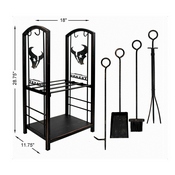 Houston Texans Fireplace Wood Holder & Tool Set, 538-1034