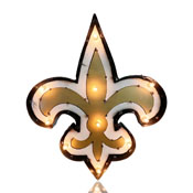 New Orleans Saints Logo Lighted Recycled Metal Sign, 545-1031