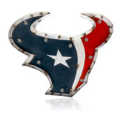 Houston Texans  Logo Lighted Recycled Metal Sign, 545-1034