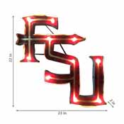 FSU Logo Lighted Recycled Metal Sign, 545-3003