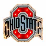 Ohio State Logo Lighted Recycled Metal Sign, 545-3015