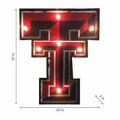 Texas Tech Logo Lighted Recycled Metal Sign, 545-3034