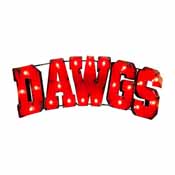 Univ of Georgia-Dawgs Lighted Recycled Metal Sign, 546-3008