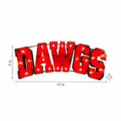 Univ of Georgia-Dawgs Lighted Recycled Metal Sign, 546-3008