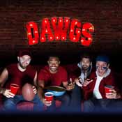 Univ of Georgia-Dawgs Lighted Recycled Metal Sign, 546-3008