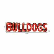 Univ Of Georgia-Bulldogs Lighted Recycled Metal Sign, 546-3108