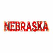 Univ Of Nebraska-Nebraska Lighted Recycled Metal Sign, 546-3110