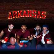 Univ Of Arkansas-Arkansas Lighted Recycled Metal Sign, 546-3122