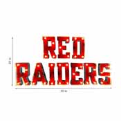Texas Tech-Red Raiders Lighted Recycled Metal Sign, 546-3134