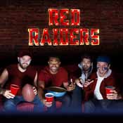 Texas Tech-Red Raiders Lighted Recycled Metal Sign, 546-3134
