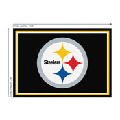 Pittsburgh Steelers 3x4  Area  Rug, 569-1004