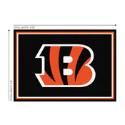 Cincinnati Bengals 3x4  Area  Rug, 569-1023