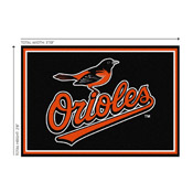 Baltimore Orioles 3x4  Area  Rug, 569-2014