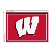 University Of Wisconsin 3x4  Area  Rug, 569-3013