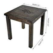 Denver Broncos Reclaimed Side Table, 587-5003
