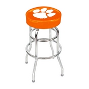 Clemson University Chrome Bar Stool, 61-4043