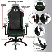Green Bay Packers Pro Series Gaming Chair, 620-1001