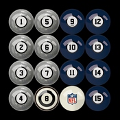 Dallas Cowboys Billiard Balls With Numbers, 626-1002