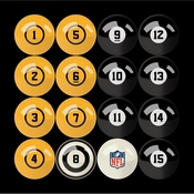 Pittsburgh Steelers Billiard Balls With Numbers, 626-1004