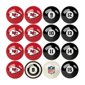 Kansas City Chiefs Billiard Balls With Numbers, 626-1006
