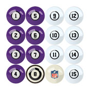 Minnesota Vikings Billiard Balls With Numbers, 626-1007