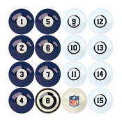 New York Giants Billiard Balls With Numbers, 626-1013