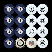 New York Giants Billiard Balls With Numbers, 626-1013