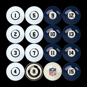 Seattle Seahawks Billiard Balls With Numbers, 626-1024