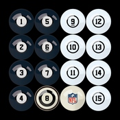 Houston Texans Billiard Balls With Numbers, 626-1034