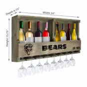 Chicago Bears Reclaimed Bar Shelf, 627-1019