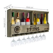 Boston Bruins Reclaimed Wood Bar Shelf, 627-4001