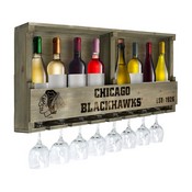 Chicago Blackhawks Reclaimed Wood Bar Shelf, 627-4002