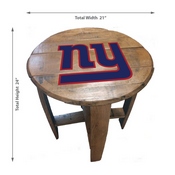 New York Giants Oak Barrel Table, 629-1013