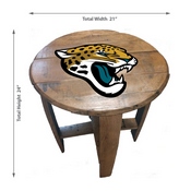 Jacksonville Jaguars Oak Barrel Table, 629-1015