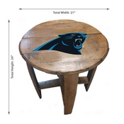 Carolina Panthers Oak Barrel Table, 629-1017