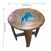 Detroit Lions Oak Barrel Table, 629-1018