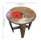 Cleveland Browns Oak Barrel Table, 629-1020