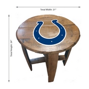Indianapolis Colts Oak Barrel Table, 629-1022