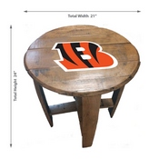 Cincinnati Bengals Oak Barrel Table, 629-1023