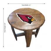 Arizona Cardinals Oak Barrel Table, 629-1029